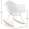 Buy Rocking Chair - Scandinavian Design - Wooden and Metal Legs - Skandiva White 61605 - in the UK