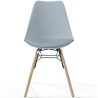 Buy Dining Chair with Cushion - Scandinavian Design and Wooden Legs - Lumi Light grey 61604 - in the UK