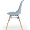 Buy Dining Chair with Cushion - Scandinavian Design and Wooden Legs - Lumi Light grey 61604 - in the UK