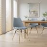 Buy Dining Chair with Cushion - Scandinavian Design and Wooden Legs - Lumi Light grey 61604 - prices