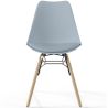Buy Dining Chair with Cushion - Scandinavian Design and Wooden Legs - Lumi Light grey 61604 - in the UK