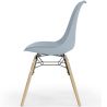Buy Dining Chair with Cushion - Scandinavian Design and Wooden Legs - Lumi Light grey 61604 in the United Kingdom