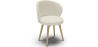 Buy Dining chair upholstered in white boucle - Seranda White 61606 - in the UK