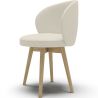 Buy Dining chair upholstered in white boucle - Seranda White 61606 - in the UK