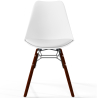 Buy Dining Chair with Cushion - Scandinavian Design and Wooden Dark Legs - Lumi White 61607 - in the UK