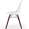 Buy Dining Chair with Cushion - Scandinavian Design and Wooden Dark Legs - Lumi White 61607 in the United Kingdom