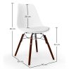Buy Dining Chair with Cushion - Scandinavian Design and Wooden Dark Legs - Lumi White 61607 - in the UK
