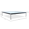Buy Glass Coffee Table SQUAR - 80cm Steel 13299 - in the UK