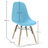 Buy Children's Chair - Scandinavian Design - Wooden Legs - Lumi Light blue 61695 - prices