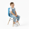Buy Children's Chair - Scandinavian Design - Wooden Legs - Lumi Light blue 61695 at MyFaktory