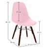 Buy Children Chair - Scandinavian Design - Dark Wooden Legs - Lumi Pink 61699 - in the UK