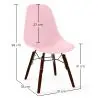 Buy Children Chair - Scandinavian Design - Dark Wooden Legs - Lumi Pink 61699 - in the UK