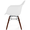 Buy Children Chair - Scandinavian Design - Dark Wooden Legs - Skandiva White 61703 - in the UK