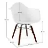 Buy Children Chair - Scandinavian Design - Dark Wooden Legs - Skandiva White 61703 - in the UK