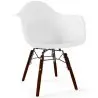 Buy Children Chair - Scandinavian Design - Dark Wooden Legs - Skandiva White 61703 - in the UK