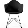 Buy Dining Chair - Scandinavian Design and Black Metal Legs - Skandiva Black 61726 - in the UK