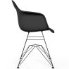 Buy Dining Chair - Scandinavian Design and Black Metal Legs - Skandiva Black 61726 in the United Kingdom
