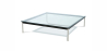 Buy Glass Coffee Table SQUAR - 70cm Steel 13298 in the United Kingdom