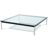 Buy Glass Coffee Table SQUAR - 70cm Steel 13298 in the United Kingdom