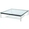 Buy Glass Coffee Table SQUAR - 70cm Steel 13298 in the United Kingdom