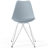 Buy Dining Chair with Cushion - Scandinavian Design and Metal Legs - Lumi Light grey 61728 - in the UK