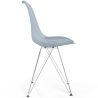 Buy Dining Chair with Cushion - Scandinavian Design and Black Metal Legs - Lumi Light grey 61728 in the United Kingdom