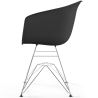 Buy Dining Chair - Scandinavian Style - Chrome Legs - Mangri Black 61730 in the United Kingdom
