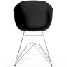 Buy Dining Chair - Scandinavian Style - Chrome Legs - Mangri Black 61730 - in the UK