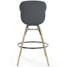Buy Bar Stool - Scandinavian Style - Natural Wood Legs - Miscel Dark grey 61732 - in the UK