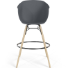 Buy Bar Stool - Scandinavian Style - Natural Wood Legs - Miscel Dark grey 61732 - prices