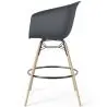 Buy Bar Stool - Scandinavian Style - Natural Wood Legs - Miscel Dark grey 61732 in the United Kingdom