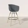 Buy Bar Stool - Scandinavian Style - Natural Wood Legs - Miscel Dark grey 61732 - in the UK