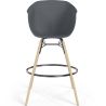 Buy Bar Stool - Scandinavian Style - Natural Wood Legs - Miscel Dark grey 61732 - in the UK