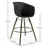 Buy Bar Stool - Scandinavian Style - Dark Wood Legs - Nubre Pastel blue 61733 - prices
