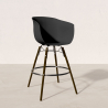Buy Bar Stool - Scandinavian Style - Dark Wood Legs - Nubre Pastel blue 61733 in the United Kingdom