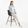 Buy Bar Stool - Scandinavian Style - Dark Wood Legs - Nubre Pastel blue 61733 at MyFaktory