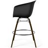 Buy Bar Stool - Scandinavian Style - Dark Wood Legs - Nubre Black 61733 in the United Kingdom