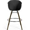Buy Bar Stool - Scandinavian Style - Dark Wood Legs - Nubre Black 61733 - in the UK