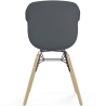 Buy Dining Chair - Scandinavian Style - Natural Wood Legs - Mangri Dark grey 61734 - in the UK