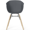 Buy Dining Chair - Scandinavian Style - Natural Wood Legs - Mangri Dark grey 61734 - in the UK