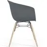 Buy Dining Chair - Scandinavian Style - Natural Wood Legs - Mangri Dark grey 61734 with a guarantee