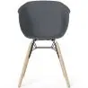 Buy Dining Chair - Scandinavian Style - Natural Wood Legs - Mangri Dark grey 61734 - in the UK
