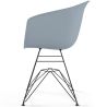 Buy Dining Chair - Scandinavian Style - Black Legs - Mangri Light grey 61731 in the United Kingdom