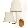 Buy Golden Wall Lamp with Cable and Two Shades - Glowena Cream 61743 in the United Kingdom