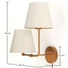 Buy Golden Wall Lamp with Cable and Two Shades - Glowena Cream 61743 - prices