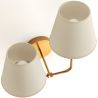 Buy Golden Wall Lamp with Cable and Two Shades - Glowena Cream 61743 - in the UK