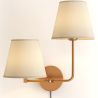 Buy Golden Wall Lamp with Cable and Two Shades - Glowena Cream 61743 - prices