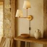 Buy Golden Wall Lamp with Cable and Two Shades - Glowena Cream 61743 - prices