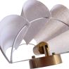 Buy Wall Lamp with Fabric Shade and Aged Gold Structure - Gildora White 61744 in the United Kingdom