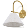 Buy Vintage Gold Wall Lamp with Plug and Switch - Lumella Brass 61745 in the United Kingdom